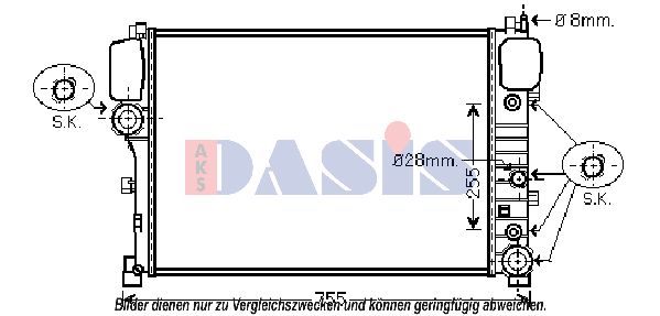 AKS DASIS Радиатор, охлаждение двигателя 120099N